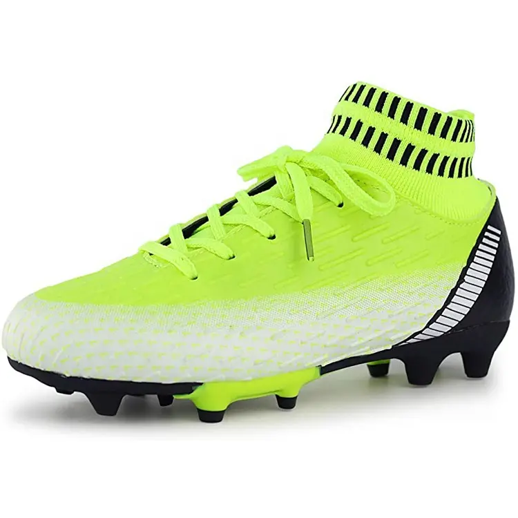 Outdoor Athletic Firm Ground Sock Ankle Care Performance Soccer Cleats Football Shoes